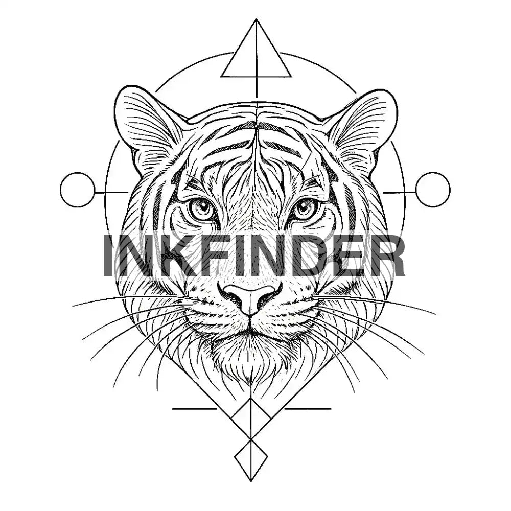Geometric Fineline Tiger Geometric Fineline Tiger